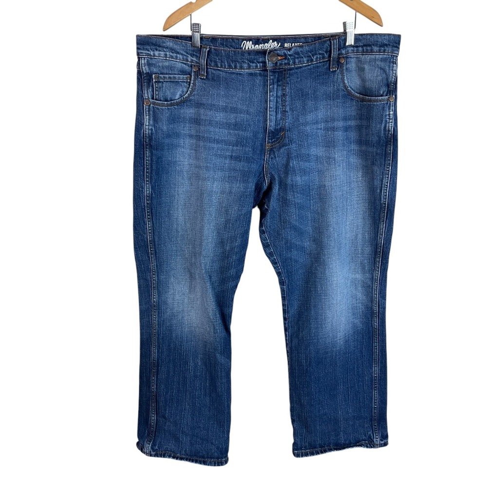 Wrangler Retro Mens Relaxed Boot Jeans‎ 42x30 Medium Wash Blue Denim Stretch